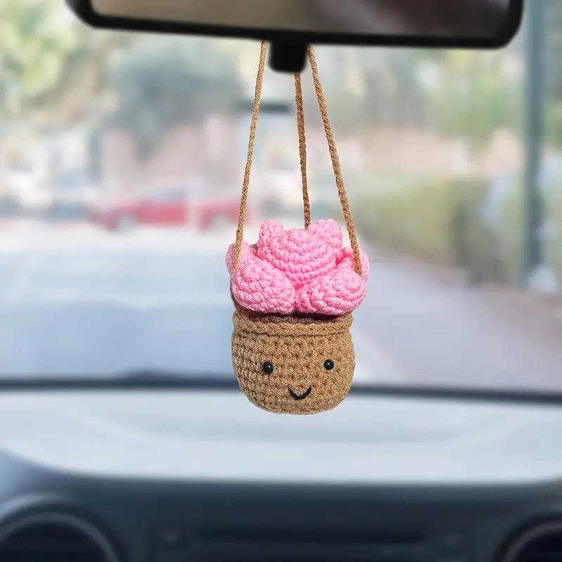 Crochet Cactus Fleshy Car Rear - Cactus Mix Pot ulasan dan harga