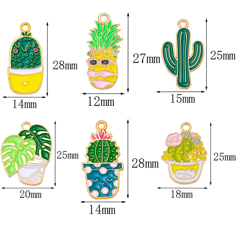 10Pcs Mixed 9Styles Enamel Dri - Cactus Mix Pot ulasan dan harga