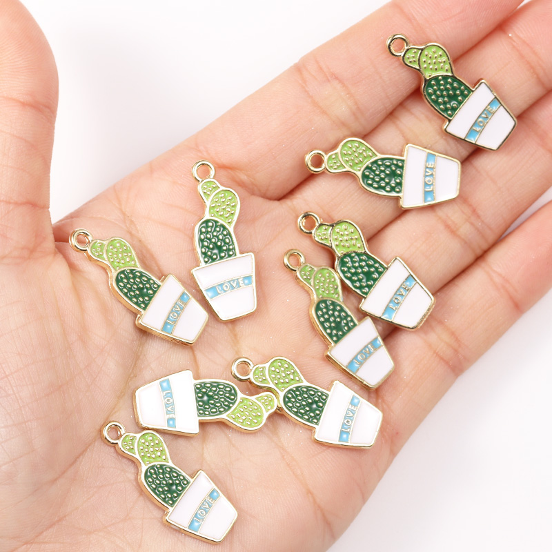 10Pcs Mixed 9Styles Enamel Dri - Cactus Mix Pot ulasan dan harga