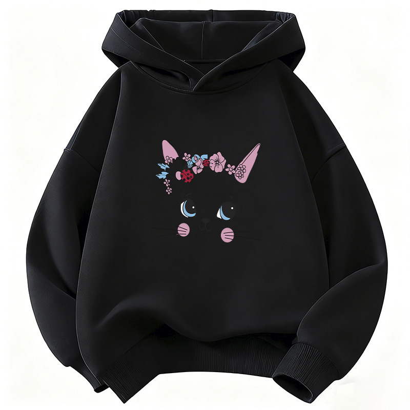 Sweet Cat Meme with Flower Cut - Plant Parent Hoodie ulasan dan harga